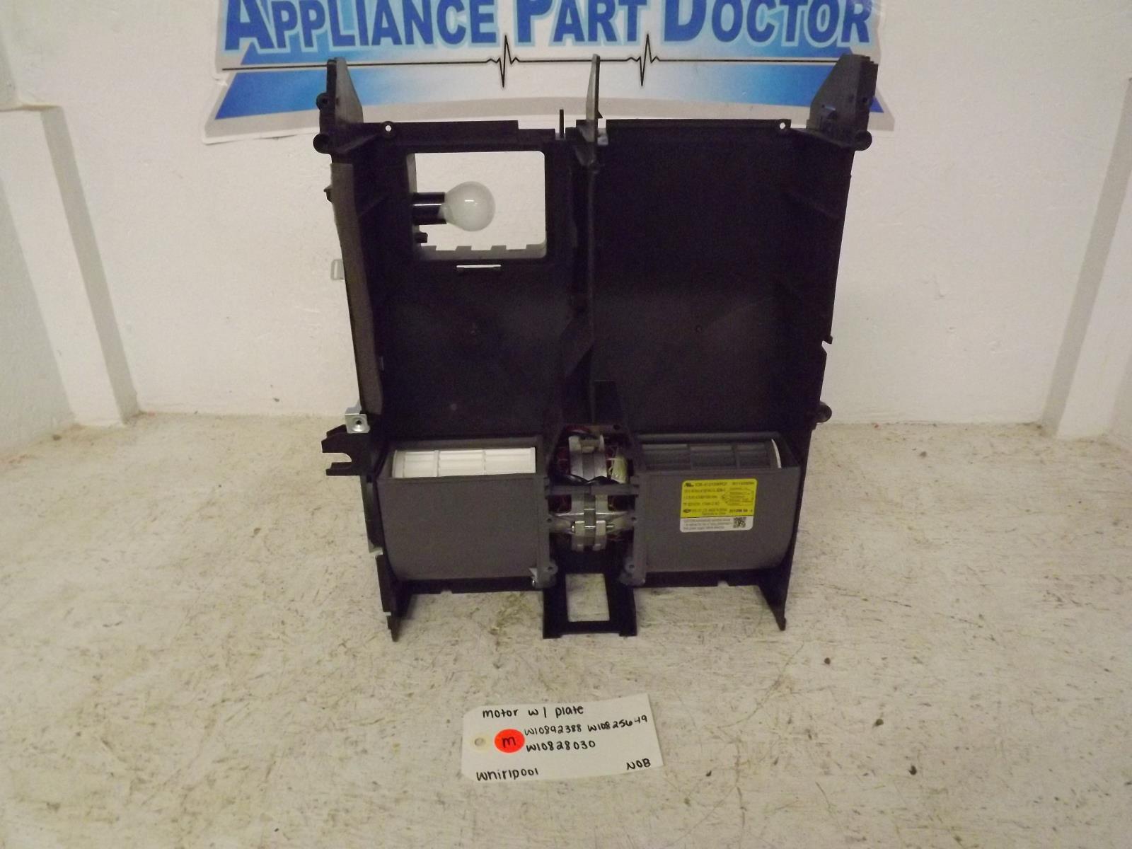 Whirlpool Microwave W10892388 W10825649 W10828030 Motor W/ Plate NOB Whirlpool Microwave W10892388 W10825649 W10828030 Motor W/ Plate NOB